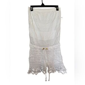 Lilly Pulitzer white crochet lace tube romper size‎ XS